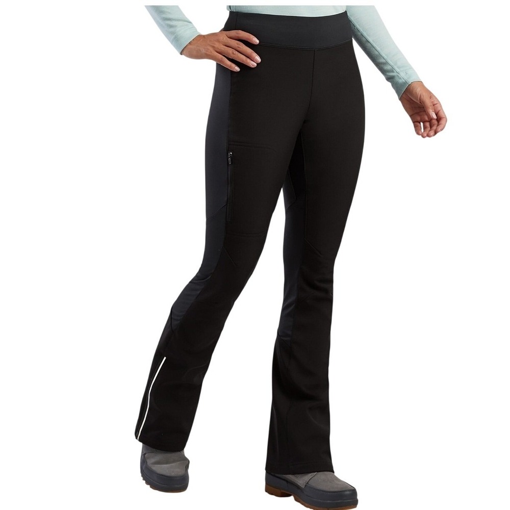 Title Nine Black Cold Killer Flare Pants Fleece Lined Reflective Winter Gear XS